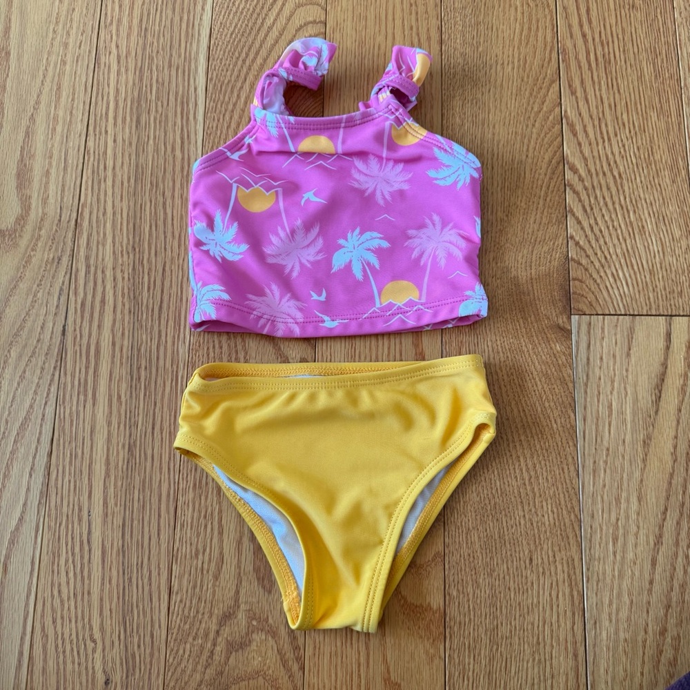 ✨3/$15✨ George Baby Girls Pink & Yellow Swim Suit